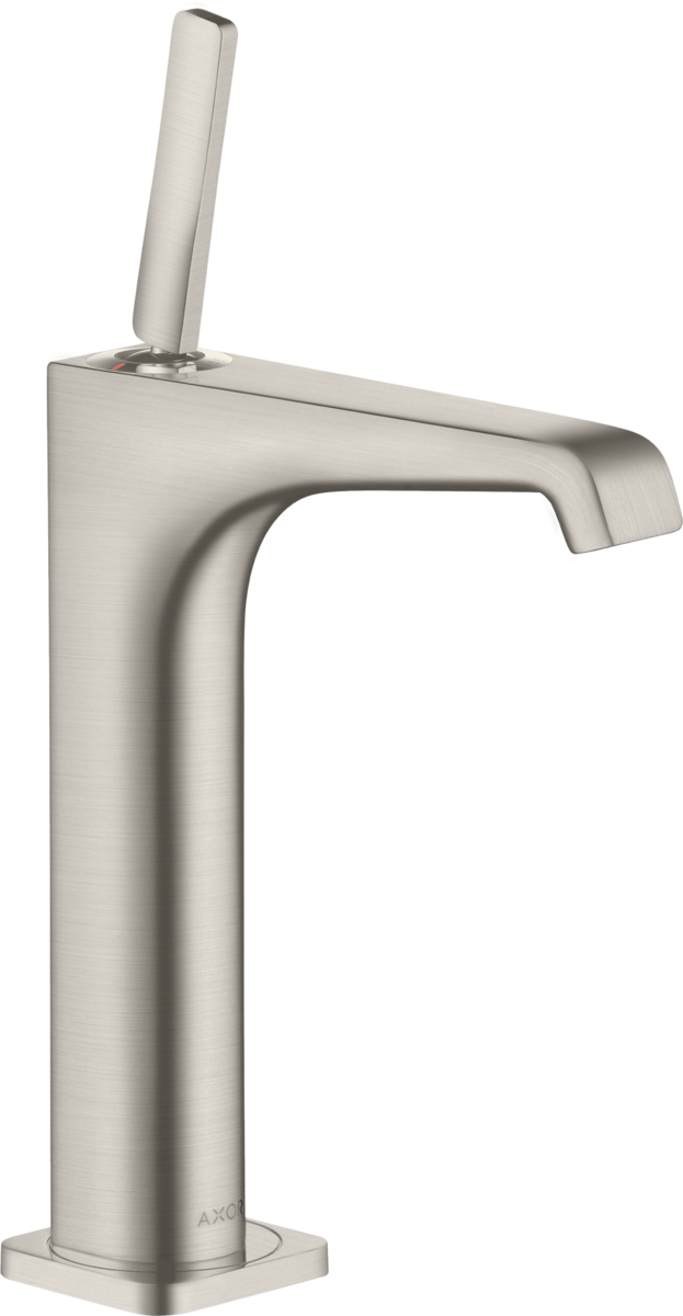 单把手面盆龙头190，带摇杆把手，带长流水型落水套件