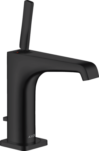 单把手面盆龙头130，带摇杆把手和提拉落水套件