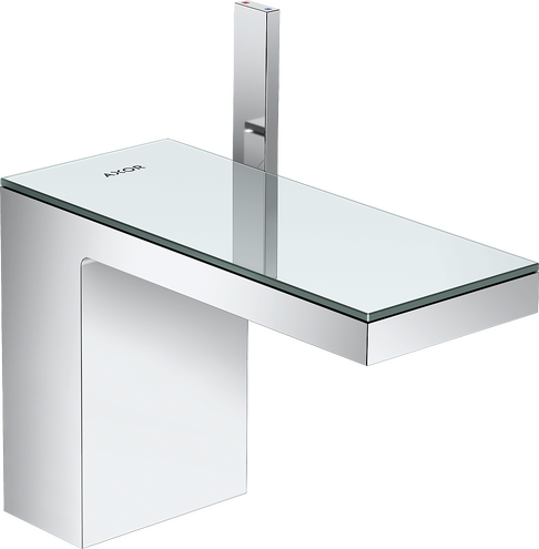 单把手面盆龙头110，带按压落水套件