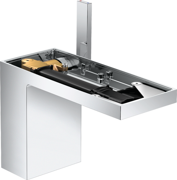 单把手面盆龙头110带按压落水(不带饰板）