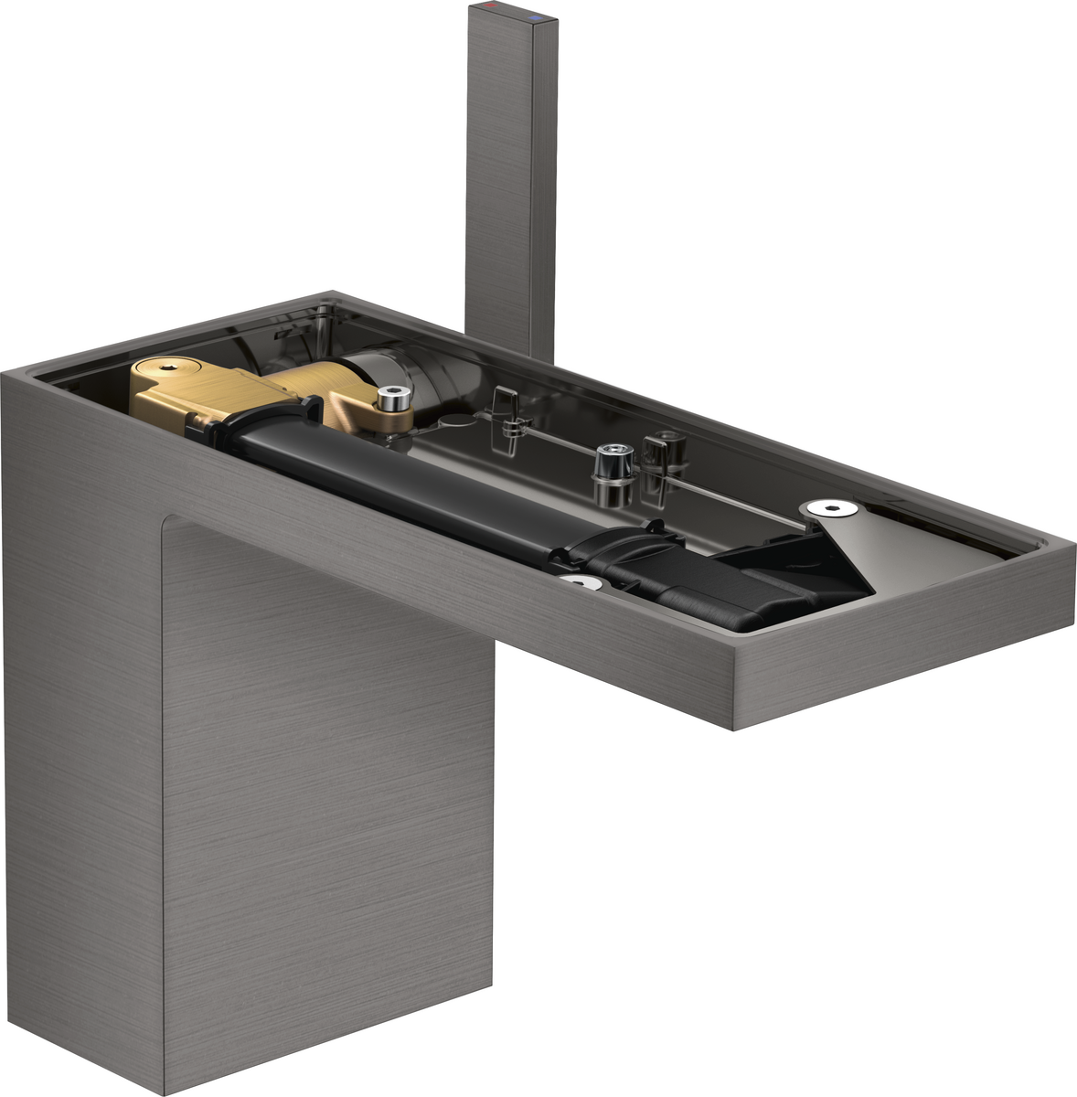 单把手面盆龙头110带按压落水(不带饰板）