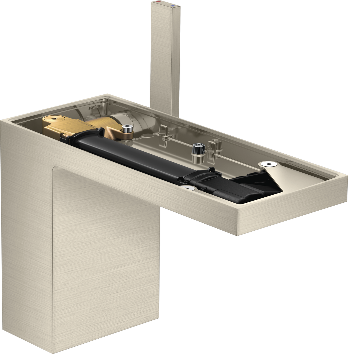 单把手面盆龙头110带按压落水(不带饰板）