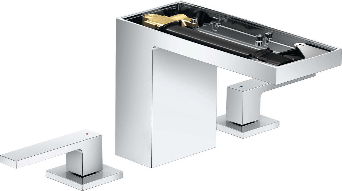 3孔面盆龙头110带按压落水(不带饰板）