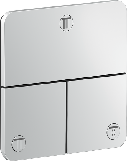 暗装三功能开关，柔和方形