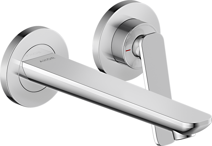 暗装墙出水两孔面盆龙头，带出水嘴195mm