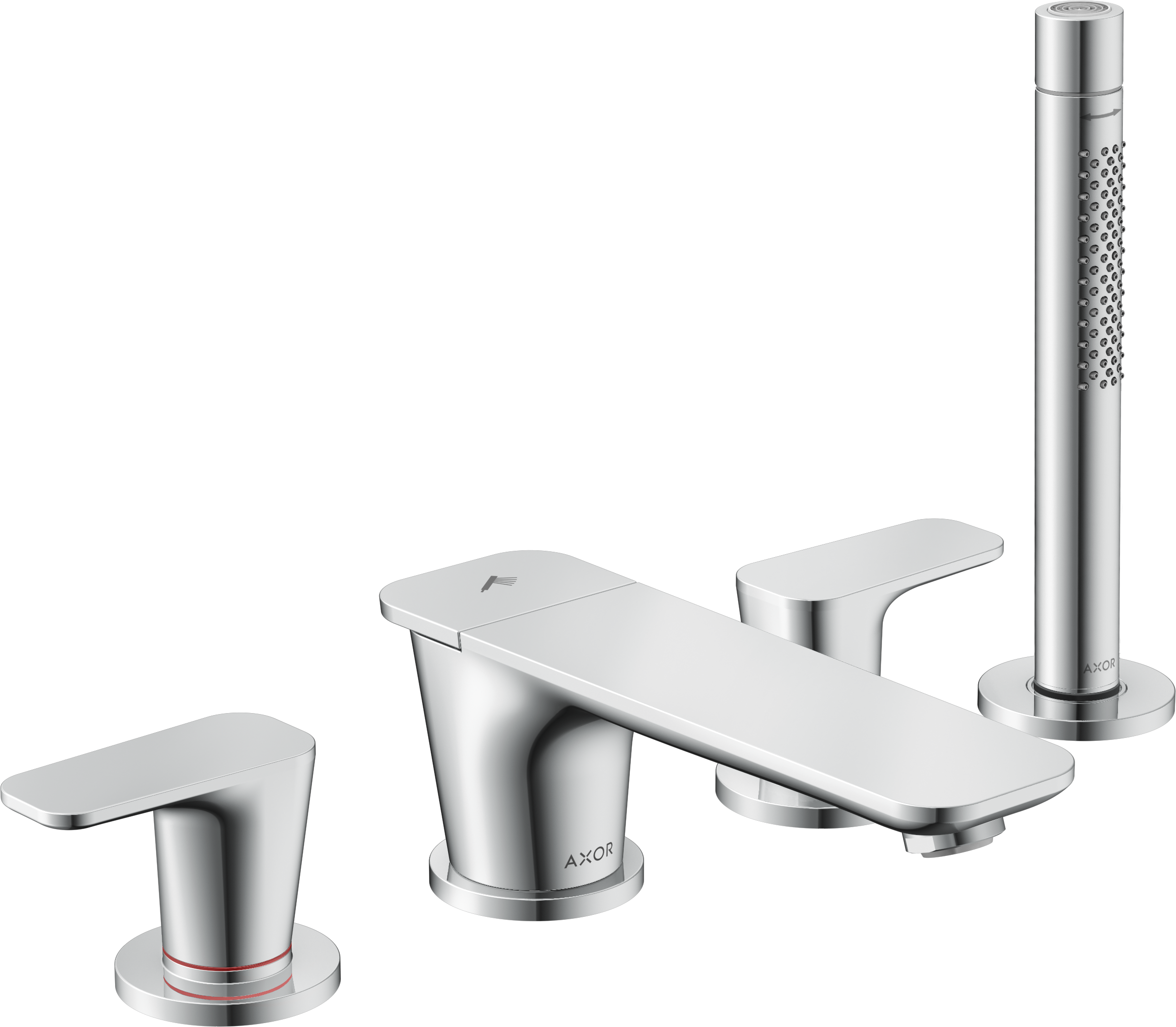 四孔翻边安装浴缸龙头