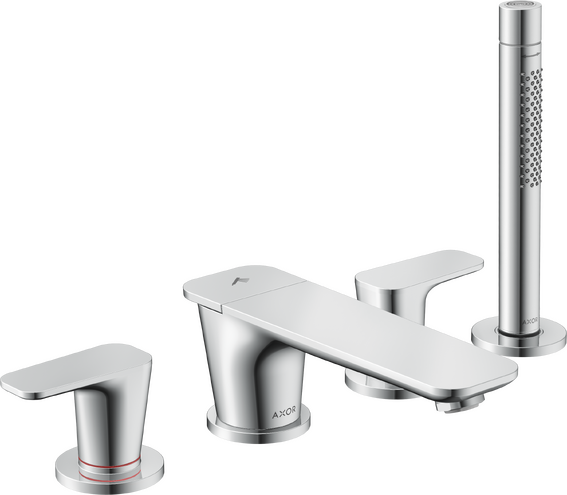 四孔翻边安装浴缸龙头