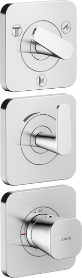 暗装三功能恒温模块 380/120，带装饰盖