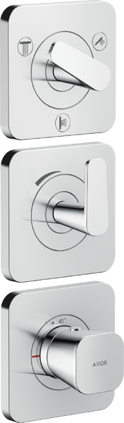 暗装三功能恒温模块 380/120，带装饰盖