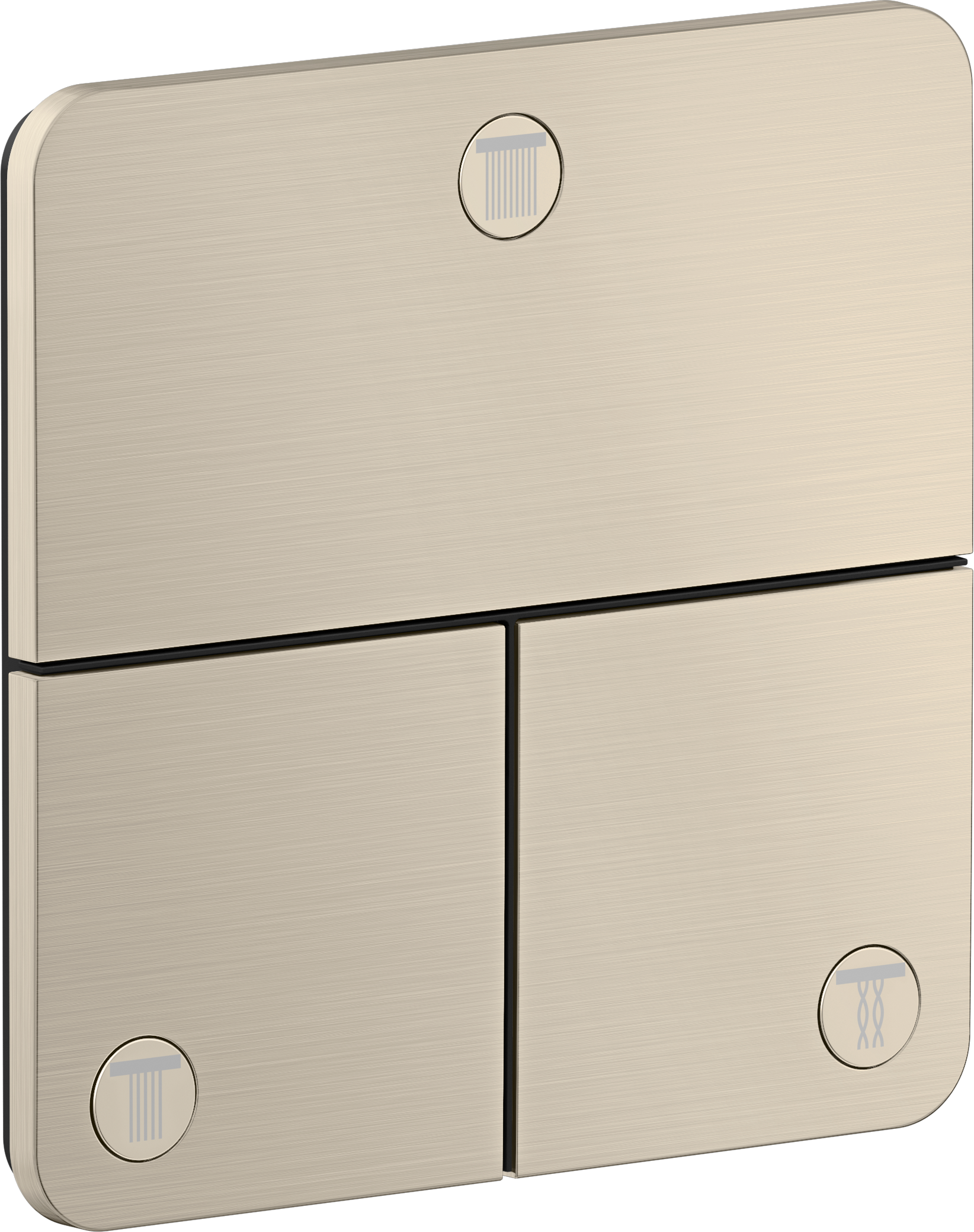 暗装三功能开关，柔和方形