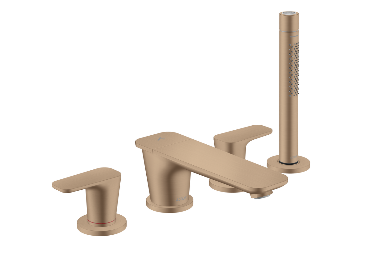 四孔翻边安装浴缸龙头