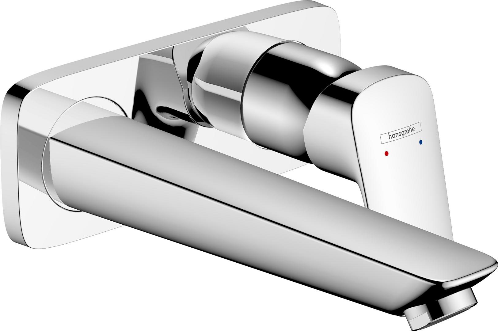 暗装墙出水单把手面盆龙头，出水嘴195mm