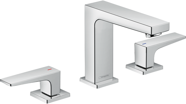 三孔面盆龙头110，带提拉落水套件