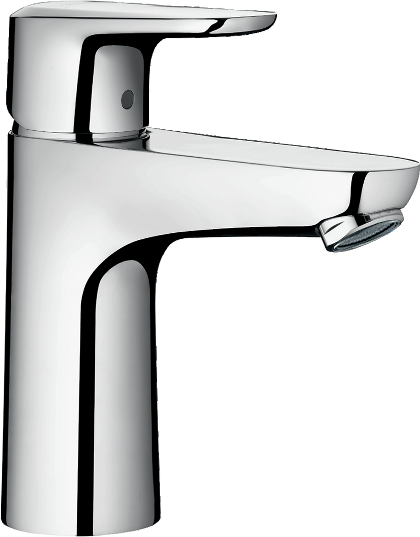 单把手面盆龙头100，带提拉落水套件