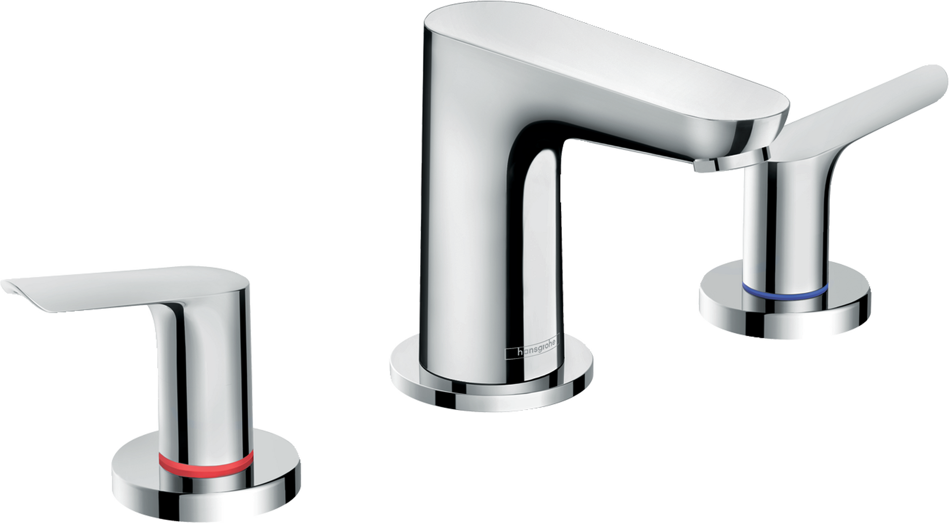 三孔面盆龙头100，带提拉落水套件