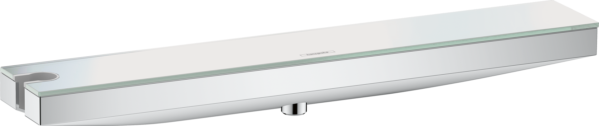 置物架500，带墙面连接件，左侧带花洒支架