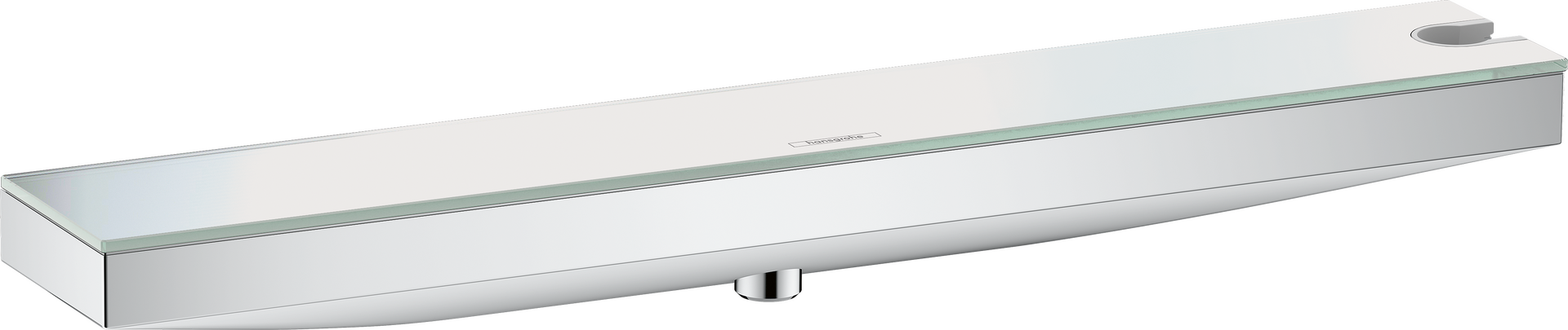 置物架500，带墙面连接件，右侧带花洒支架