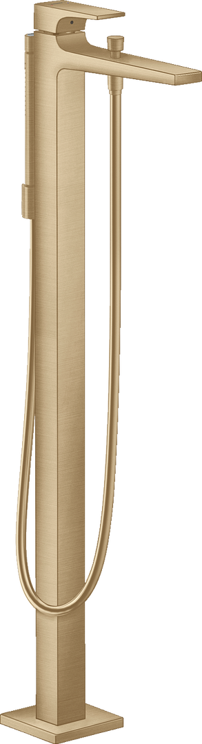 落地式单把手浴缸龙头，带一字把手