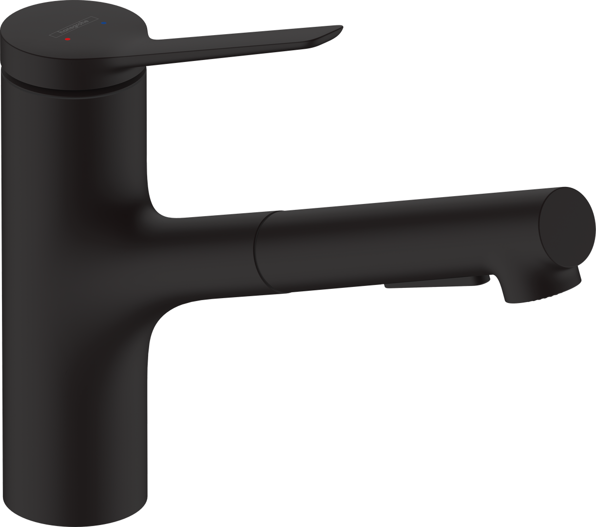 单把手厨房龙头150，带抽拉式出水嘴，两种出水模式