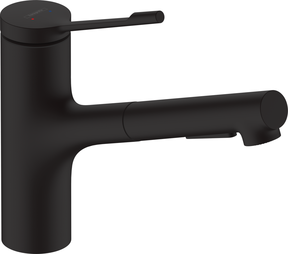 单把手厨房龙头150，带抽拉式出水嘴，两种出水模式