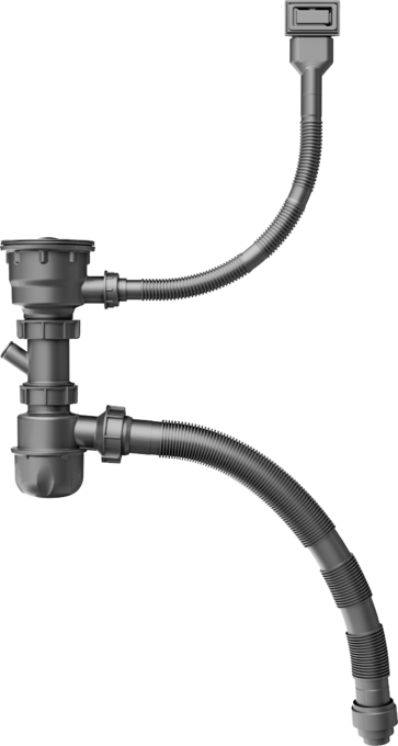 汉斯格雅水槽落水系统: D19-10 单槽手动下水和溢水组件，带洗碗机排水 