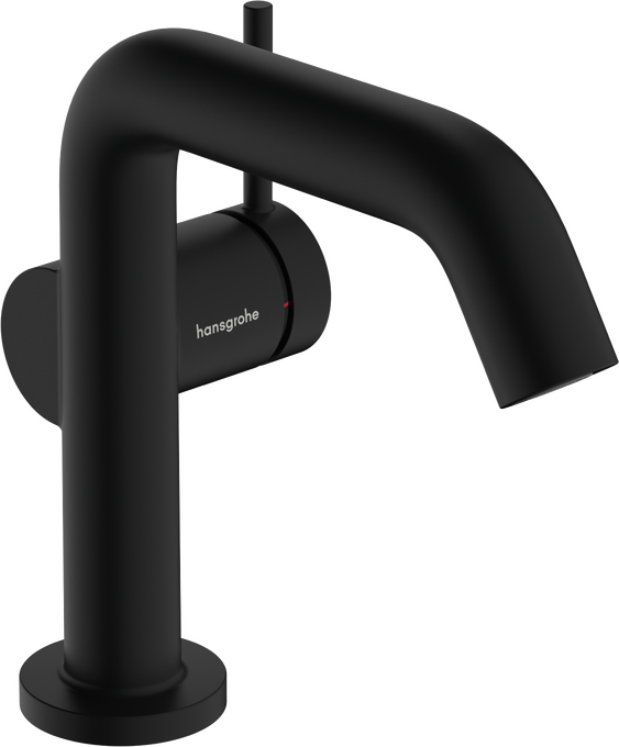 侧把手面盆龙头110 Fine冷启动，带按压落水套件