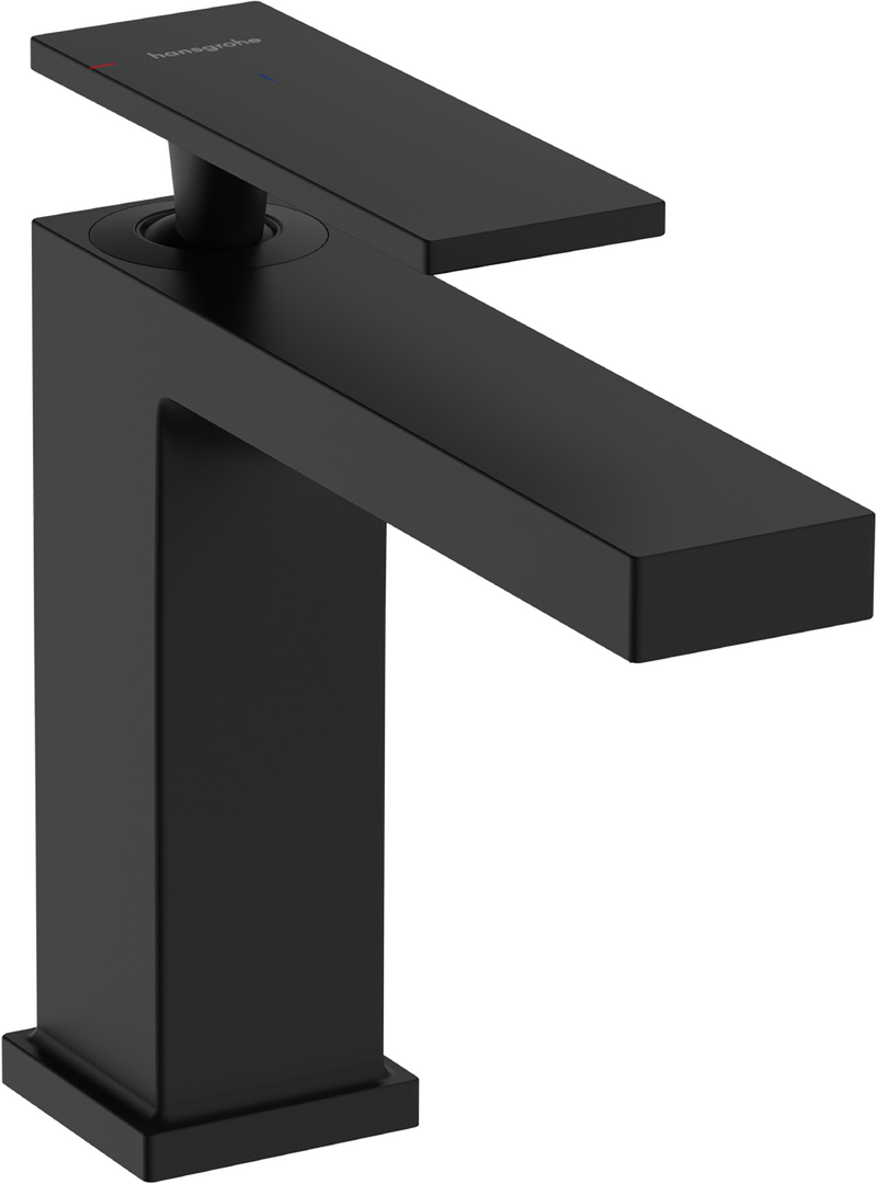 单把手面盆龙头110冷启动，带提拉落水套件