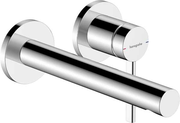暗装墙出水单把手面盆龙头，出水嘴195mm
