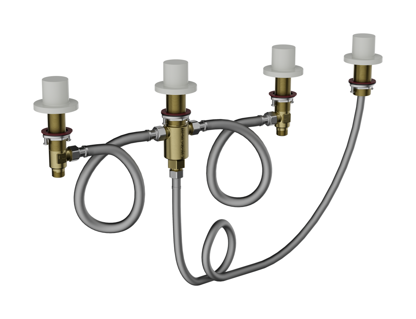 暗装预埋件 用于四孔翻边安装浴缸龙头